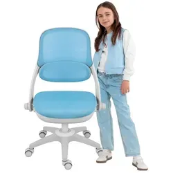Mark Adler Junior 4.7 Blue | Kinder Schreibtischstuhl Ergonomischer Kinderdrehstuhl | Fußablage | Blau - Blau