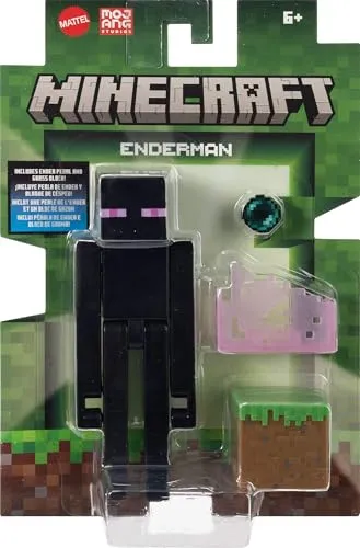 Mattel Minecraft Actionfigur & Zubehör, 2er-Pack mit Enderman im 8,3 cm Maßstab, Sammelspielzeug-Set