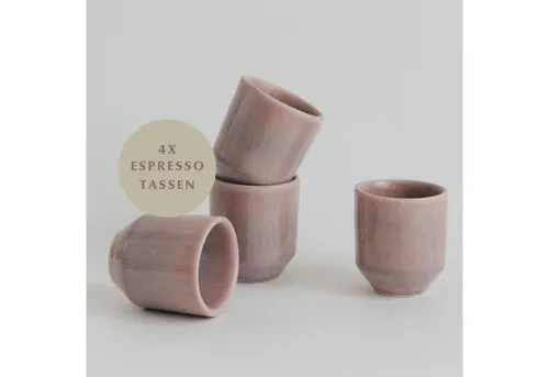 NAKOA Espressotasse NAKOA Keramik Espresso Tassen 4er Set, Espressobecher, 70ml