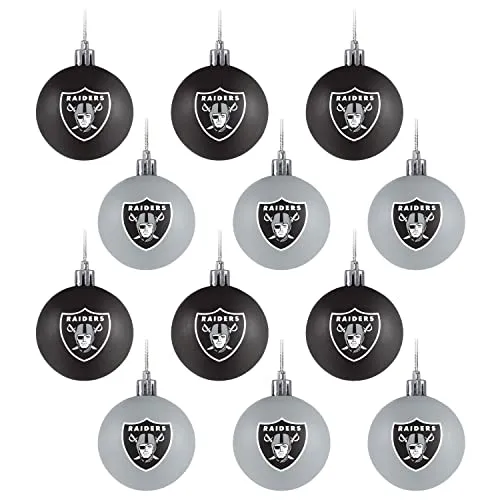 Las Vegas Raiders 12er Set Xmas NFL Weihnachtskugeln
