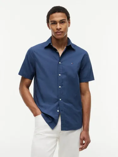 Tommy Hilfiger Kurzarmhemd FLEX POPLIN HOUNDSTOOTH Regular Fit