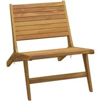 vidaXL Gartenstuhl aus Teakholz – Klappstuhl für Terrasse und Garten - Essstuhl aus massivem Teakholz mit klappbarem Design für einfachen Transport und Lagerung. Ideal für Garten, Balkon oder Terrasse, robust und witterungsbeständig.