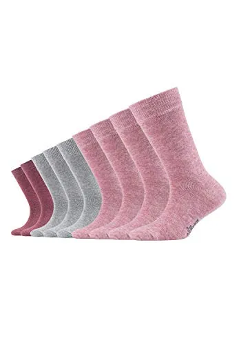 s.Oliver Kinder Socken Kinder Strümpfe mit weichem Bund Baumwolle Pflegeleicht langlebig für Jungen und Mädchen 9er Pack 31/34 heather rose