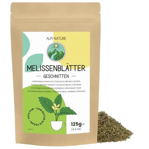 Produktbild Alpi Nature Zitronenmelisse Tee 125g, Zitronenmelisse Tee lose, Melissenblätter getrocknet, Lemon balm, Melissa officinalis