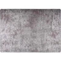 vidaXL Waschbarer Teppich Grau 120x180 cm rutschfest - Teppich in Grau, 120x180 cm, aus weichem Samt. Rutschfeste Rückseite und maschinenwaschbar für einfache Pflege. Ideal für ein gemütliches und sicheres Zuhause.