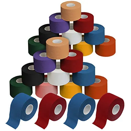 ALPIDEX 24 Rollen Sport Tape Set – Hautfreundliches Gelenk Tape für Sport - VIELSEITIG: Ideal zum Stabilisieren von Gelenken und Bändern in jeder Sportart. PRAKTISCH: Leicht von Hand reißbar, ohne Schere. HOHE KLEBEKRAFT: Zuverlässiger Halt mit hautfreundlichem Material. Lieferung: 24 Rollen à 3,8 cm x 10 m.