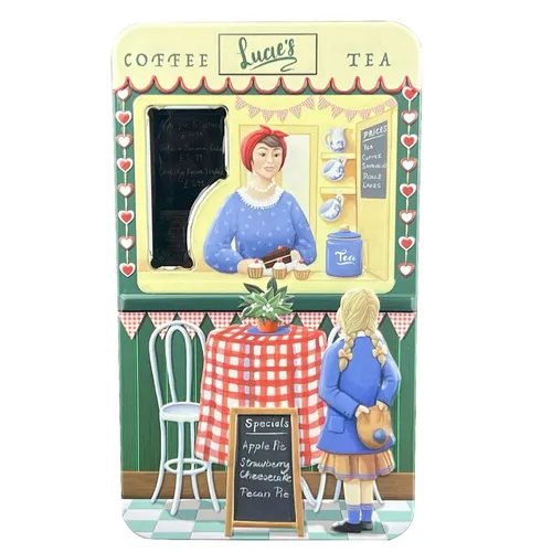Keksdose Geschenkdose Vorratsdose Dose Motiv Kiosk Coffee and Tea Gebäckdose