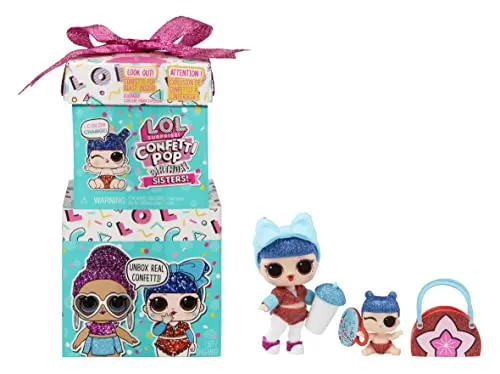 L.O.L. Confetti Pop Birthday Sisters - Figuren: Entdecke 10 aufregende Überraschungen mit L.O.L. Surprise! Confetti Pop Birthday Sisters, inklusive 2 Dolls, coole Mode und ein einzigartiges Wasserspiel!