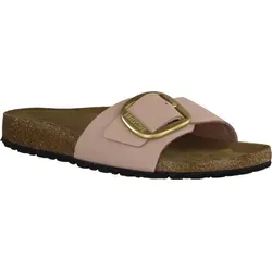 Birkenstock Madrid Big Buckle Pantolette in Rosa (39 EU) - Elegante und bequeme Pantolette aus 100% Rindsleder mit praktischem Schnallenverschluss. Ideal für lässige Anlässe und perfekten Tragekomfort dank Kork-Innensohle.