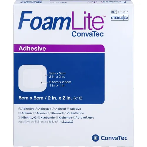 Foam Lite Convatec adhäsiv PU-Schaumverband 5x5 cm
