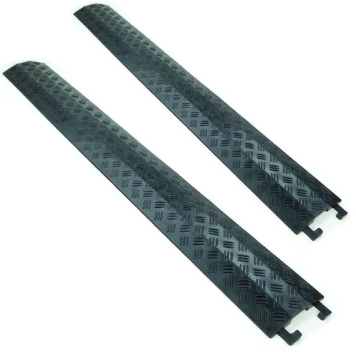 Kanal Kabelbrücke PVC blk Überfahrrampe Kabelkanal Kabelschutz Kabelrampe 2 x 1