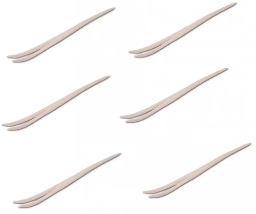 Fondue-Gabel aus Holz 26 cm, 6 Stück