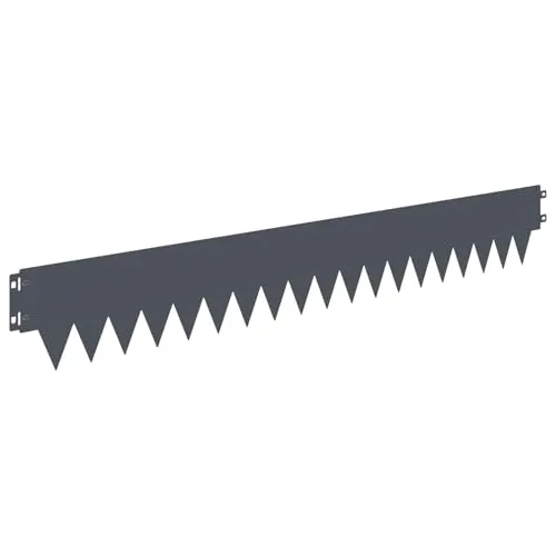 vidaXL Raseneinfassung 30 Stück 103 x 15 cm Metall Anthrazit - Gestalten Sie klare Gartenränder mit dieser praktischen Raseneinfassung aus wetterbeständigem Metall. Das einfache Stecksystem ermöglicht eine schnelle Montage ohne Werkzeug und passt sich flexibel verschiedenen Formen an.