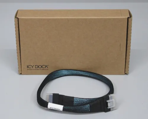 ICY DOCK MB406L-B Datenkabel - SlimSAS SFF-8654 50cm - USB-Kabel, -Hubs & -Adapter, unterstützt PCIe 4.0 Spezifikationen für hohe Datenübertragungsgeschwindigkeiten.