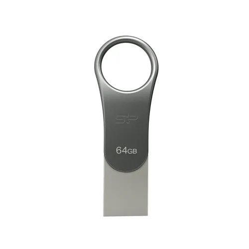 Silicon Power Mobile C80 64 GB USB Stick - 64 GB USB Stick mit USB 3.2 Gen 1, ideal für schnelle Datenübertragungen. Mit AES-256 Verschlüsselung und automatischer Datensicherung – perfekt für unterwegs!