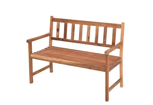 ESTEXO 2-Sitzer Gartenbank aus Akazienholz - Wetterfeste 2-Sitzer Gartenbank aus massivem Akazienholz, ideal für Balkon oder Terrasse; einfache Montage und komfortable Sitzfläche.