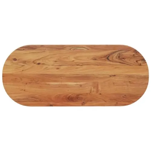 vidaXL Oval Tischplatte aus Akazienholz - Esszimmertische: Hochwertige, unbehandelte Massivholzplatte aus Akazien, ideal zur individuellen Gestaltung oder als Ersatzplatte für deinen Tisch.