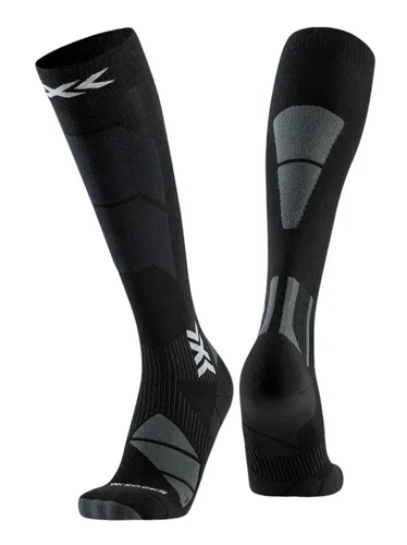 X-Socks Ski Perform Merino OTC x black/grey (B034) 42-44 - Warme Skisocken aus feiner Merinowolle, bieten optimalen Halt und Komfort bei Skifahren, mit innovativer Suppronation-Bandage für weniger Verletzungsrisiko.