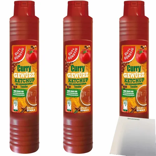 Gut&Günstig Curry-Gewürzketchup 3er Pack 3x875ml usy Block