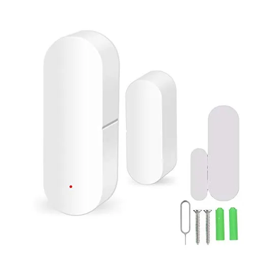 Tür Fenster Alarm Sensor, Wireless WiFi Magnetic Door Window Sensor, Tür/Fenstersensor für Eingangsglocke Alarmanlage Sensor Kompatibel für und für Home