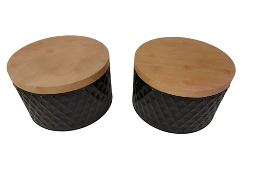 sesua Keksdose Metallvorratsdose 2er Set mit Bambusoptik-Deckel - Keksdosen Set aus Metall mit stilvollem Bambusoptik-Deckel, ideal für die ordentliche Aufbewahrung von Keksen und anderen trockenen Lebensmitteln.