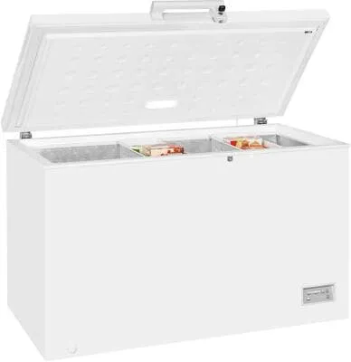 Exquisit GT400-HE-040E Gefriertruhe, 371L mit digitaler Kontrolle - Tiefkühler mit 371 l Nutzinhalt, ideal für die langfristige Lagerung von Lebensmitteln. Digitale Steuerung für einfache Handhabung und optimale Kühlung.