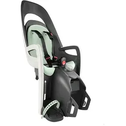 Hamax Caress Fahrradkindersitz mit Gepäckträgeradapter - Kinderfahrsitz mit neuem Gepäckträgeradapter, ergonomischer Schlafposition und höhenverstellbarer Rückenstütze für maximalen Komfort und Sicherheit auf Fahrradtouren.