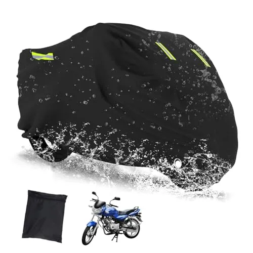 Rouzin Abdeckplane Motorrad XXXL Motorradgarage Abdeckung 420D Oxford Roller Abdeckplane Wasserdicht Motorrad Schutzhülle Universal Motorradplane Wasserdicht mit Schlossloch, 265x105x133cm