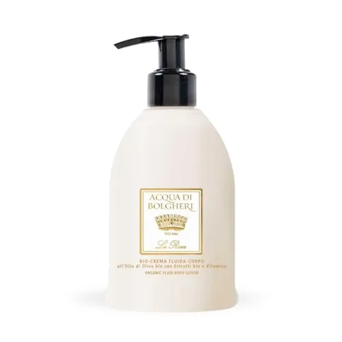 Acqua di Bolgheri Bio Flüssige Körpercreme LA ROSA natürliche Feuchtigkeitsspendende vegan 300ml