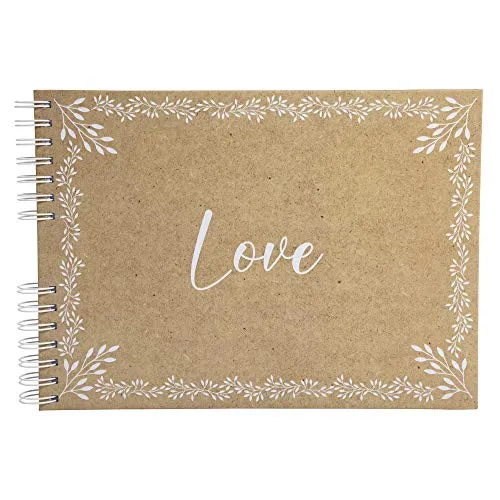 Exacompta 16234E Premium Fotoalbum Kraft mit 50 weißen Seiten, Spiralbindung, perfekt für Ihre Fotos zum selbstgestalten Hochzeitsalbum Gästebuch Fotobuch Spiralalbum braun