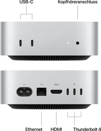 Apple Mac mini MU9D3D A M4 in silber von Apple