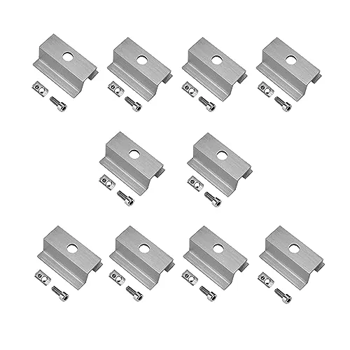 SUNEX® 10x Mittelklemme 30mm | Modulklemme für PV Montage | Aluminium, rostfrei & robust | inkl. Schraube & Nutenstein | Kompatibel mit Alu-Profil & Endklemmen | PV Modulhalterung