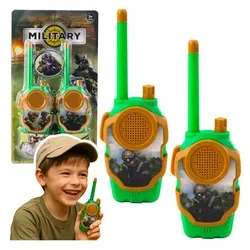LEAN TOYS Spiel Walkie-Talkie-Funkgeräte für Kinder, Militär, 10 m