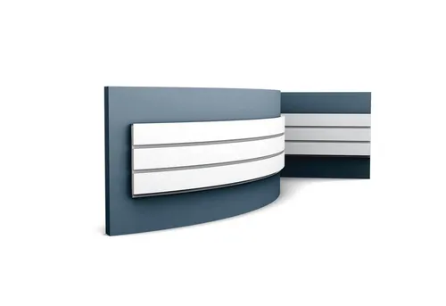 Orac Decor Flexprofil W116F MODERN BAR XL - Flexibles 3D Wandpaneel - Abschlussprofil aus Purotouch® für kreative Wandgestaltungen, flexibel und ideal für gebogene Wände. Vorgrundiert und leicht zu verkleben mit DecoFix Kleber.