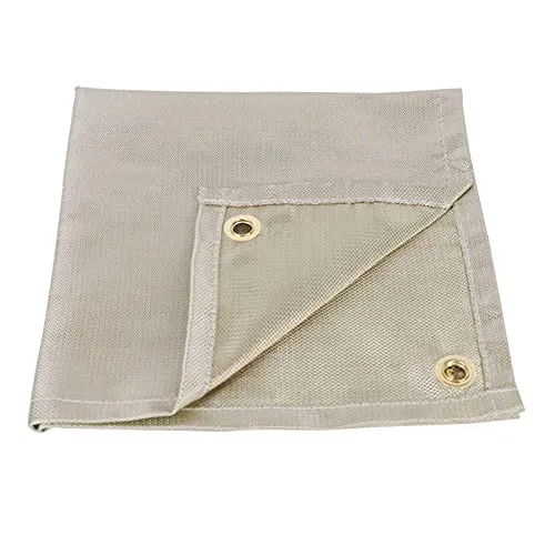 Tragbare Feuerstelle für den Außenbereich, Camping, Grill, feuerfest, Netz, faltbar, hitzebeständig, Matte für Feuerstellen, Camping, Hinterhof, Garten (50 x 50 cm, Feuerschalenmatte)