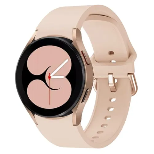 Wigento Für Samsung Galaxy Watch 6/5 / 4 40 44 mm/Watch 5 Pro 45mm / Watch 6/4 Classic 43 47 mm / 42 46 mm Uhr Smart Watch Kunststoff/Silikon Armband Ersatz Arm Band Rosa