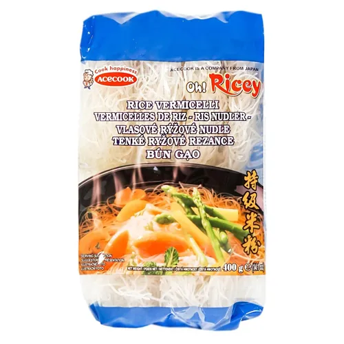 Acecook Reisnudeln 400g (blau) portioniert Bun Gao Rice Vermicelli Reis Nudeln