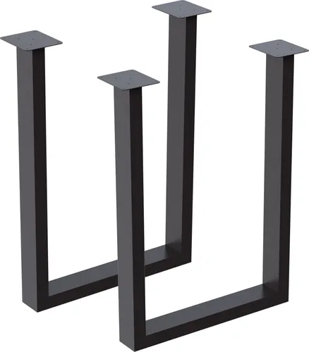 [en.casa] Tischgestell Holsted 40 x 28 cm - Robuste Tischkufen im 2er Set für kreative Möbelprojekte - Entwerfen Sie Ihre eigenen Möbel mit diesen stabilen Tischgestellen. Ideal für Sitzbänke oder Couchtische. Robustes Stahlgestell, pulverbeschichtet in elegantem Schwarz. Maße: 40 x 28 cm.
