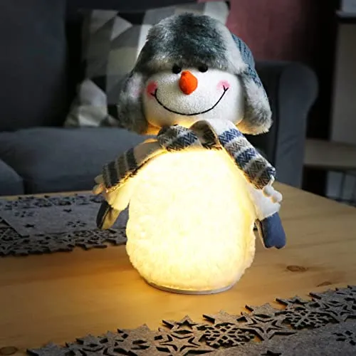 com-four® Weihnachtsdeko - wunderschöne Dekoartikel für Weihnachten - Aufsteller, Aufhänger oder Verzierung für Tisch, Tür und Fenster (1 Stück Schneemann - 34cm)