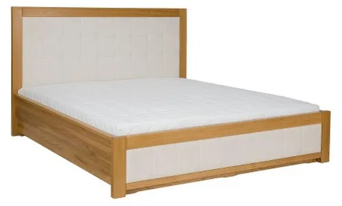 Massivholz Doppelbett 180x200cm aus Buche für Schlafzimmer - Klassisches Bettgestell aus hochwertigem Holz in Braun, ideal für erholsamen Schlaf. Modernes Design, kompakt und stabil. Perfekt für Erwachsene und zur individuellen Gestaltung des Schlafzimmers.