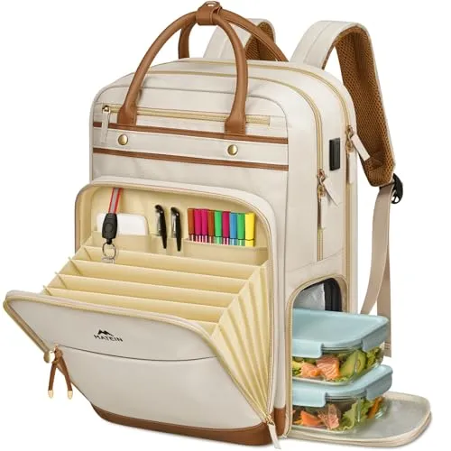 MATEIN Laptop Rucksack Damen 15,6 Zoll mit Kühlfach & USB Anschluss