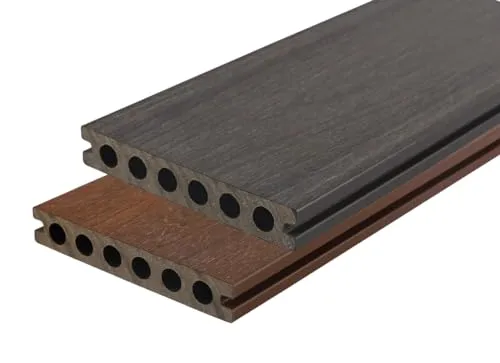 Gartenwelt Riegelsberger Musterbox Premium WPC Terrassendielen (2 Handmuster: Dark Grey, Ipé)