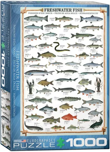 Puzzle 1000 Teile Puzzle - Puzzle - Süßwasser Fische, Puzzleteile