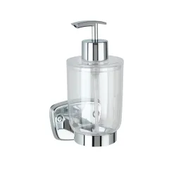 Wenko-Wenselaar GmbH & Co. KG WENKO Seifenspender Basic, zur Wandmontage, Flüssigseifenspender aus stabilen Materialien, 1 Stück 24759100