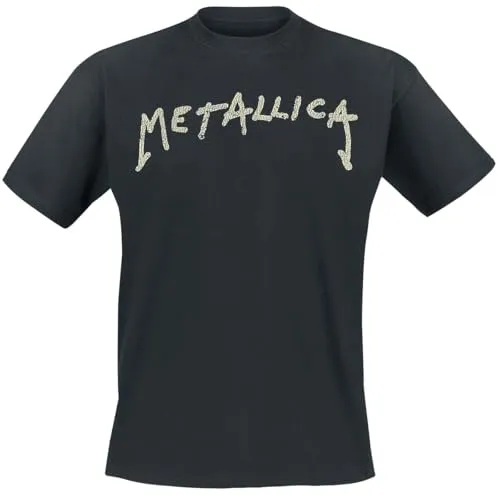 Metallica T-Shirt Vintage Master of Puppets - Herren Schwarz L - Offizielles Vintage T-Shirt mit hochwertigem Druck, ideal für Fans. Maschinenwaschbar und bequem, perfekt für den Alltag oder besondere Anlässe.