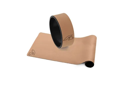 F2 Balanceboard F2 Set Yoga Rad 32x13cm mit Yoga Matte 183x61cm Dharma Rad Yoga Wheel