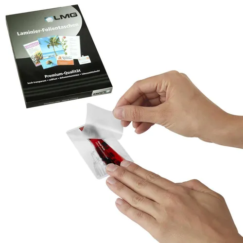 LMG Laminierfolien glänzend 5,4 x 8,6 cm 80 mikron LMGCC-80