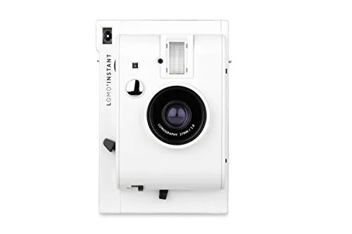 Lomography Instant White Analoge Sofortbildkamera - Sofortbildkamera in stylischem Weiß, ideal für kreative Fotografie mit Sofortbildern und einzigartigen Lomo-Effekten.