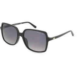 Michael Kors MK2098U ISLE OF PALMS Damen-Sonnenbrille - Elegante Vollrand-Sonnenbrille mit schwarzem Acetat-Gestell und grauen Verlaufsgläsern, ideal für stilbewusste Damen.