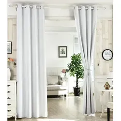 Woltu Gardine (1 St), blickdicht, mit Ösen, 130 g/m2, Leichter & weicher blau|grau 135 cm x 225 cm